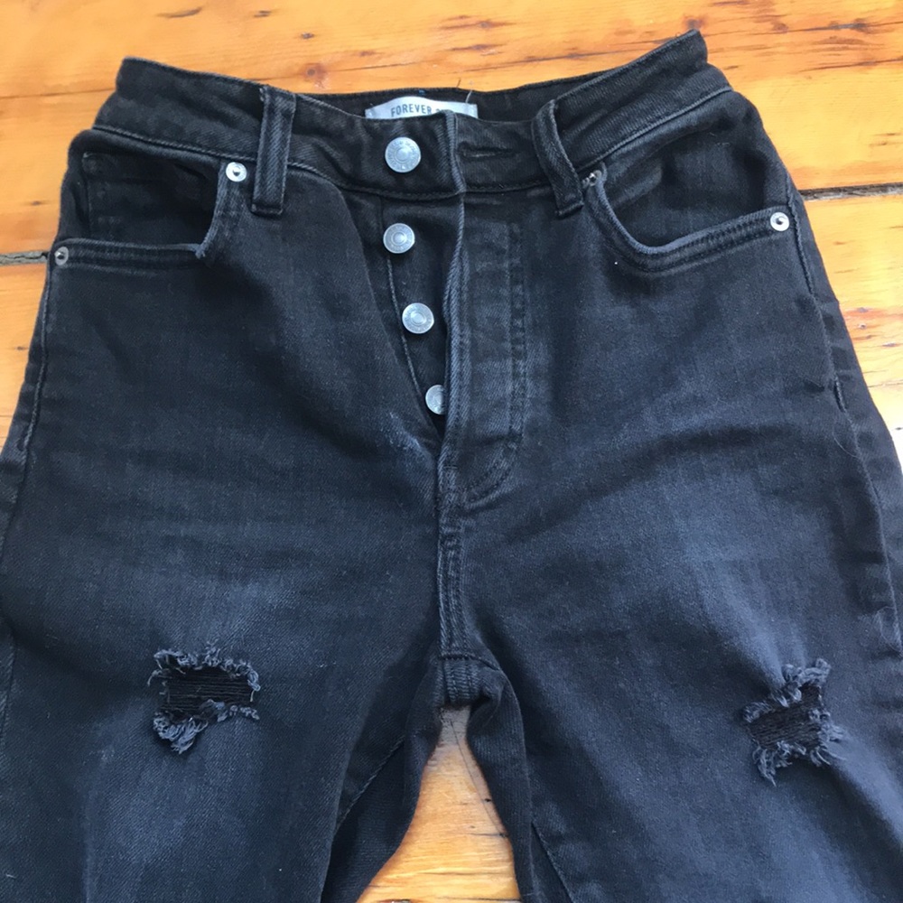 High rise black jeans
